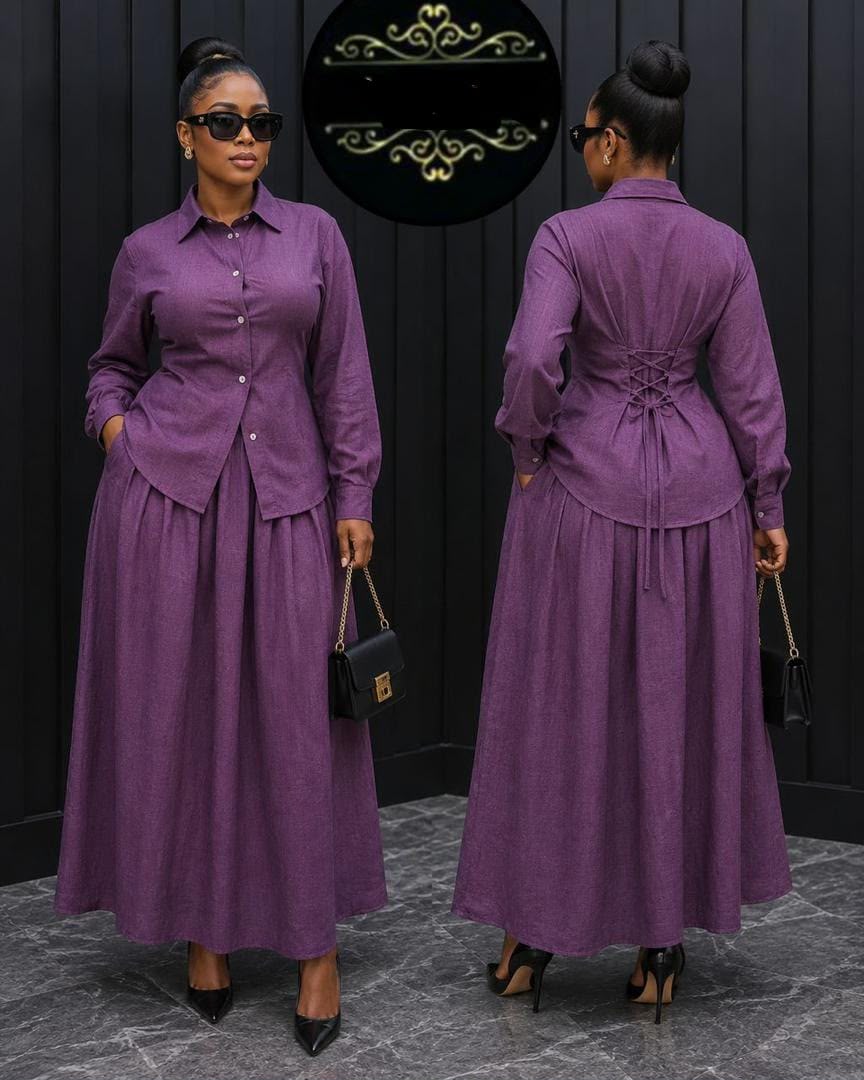 Ensemble robe longue et chemise