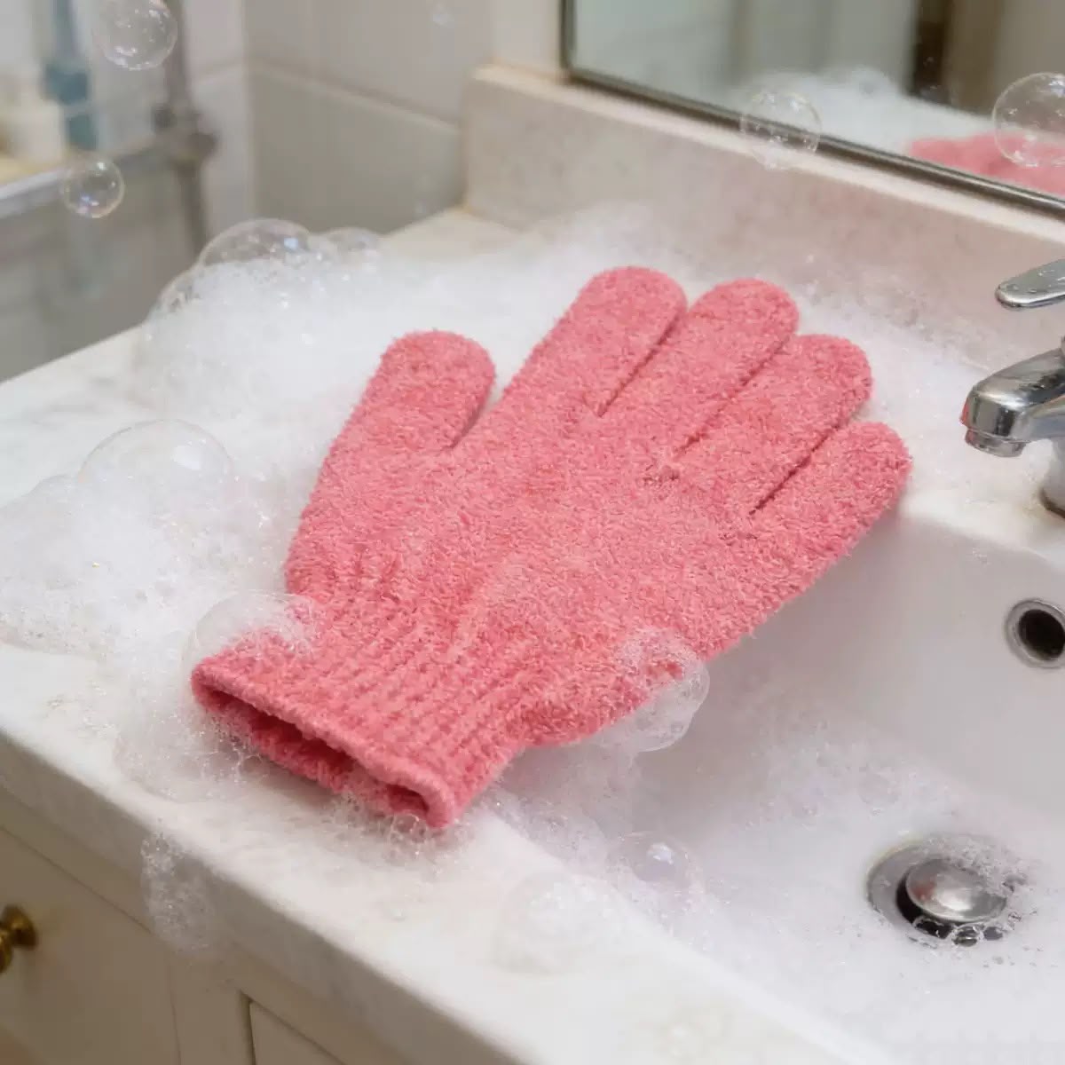 gant de bain exfoliant