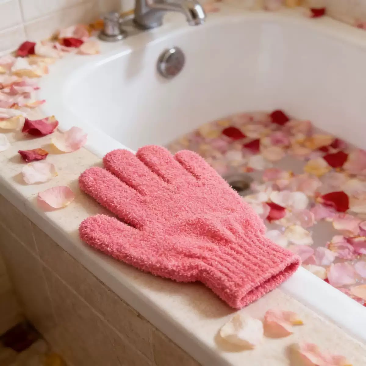 gant de bain exfoliant
