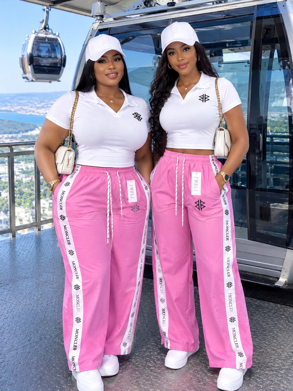 Ensemble T-shirts et pantalons de survêtement à jambes larges