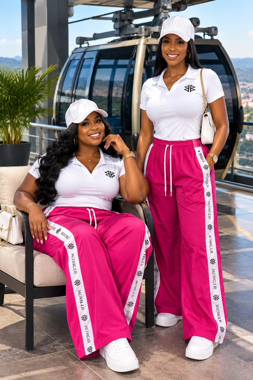 Ensemble T-shirts et pantalons de survêtement à jambes larges