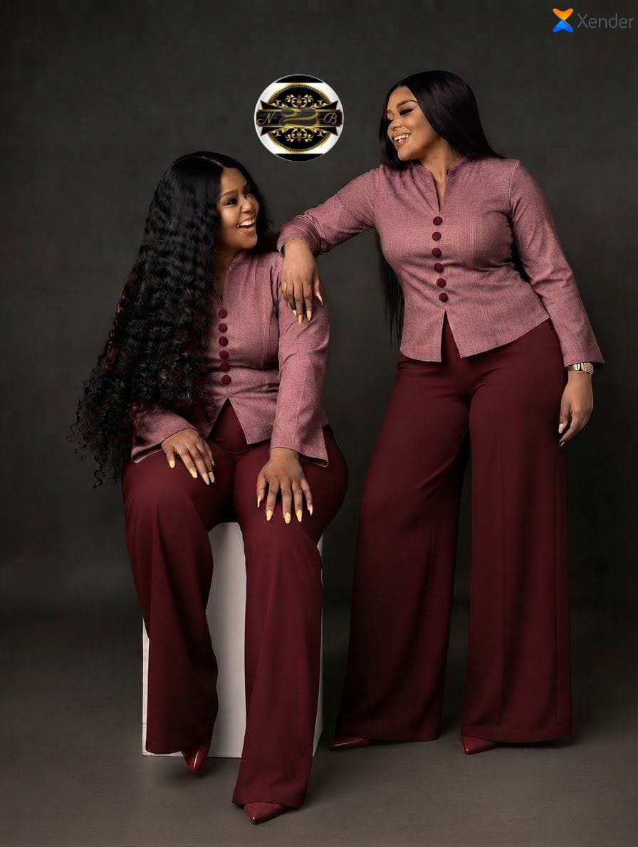 Ensemble de deux pièces composé et d'un pantalon ample